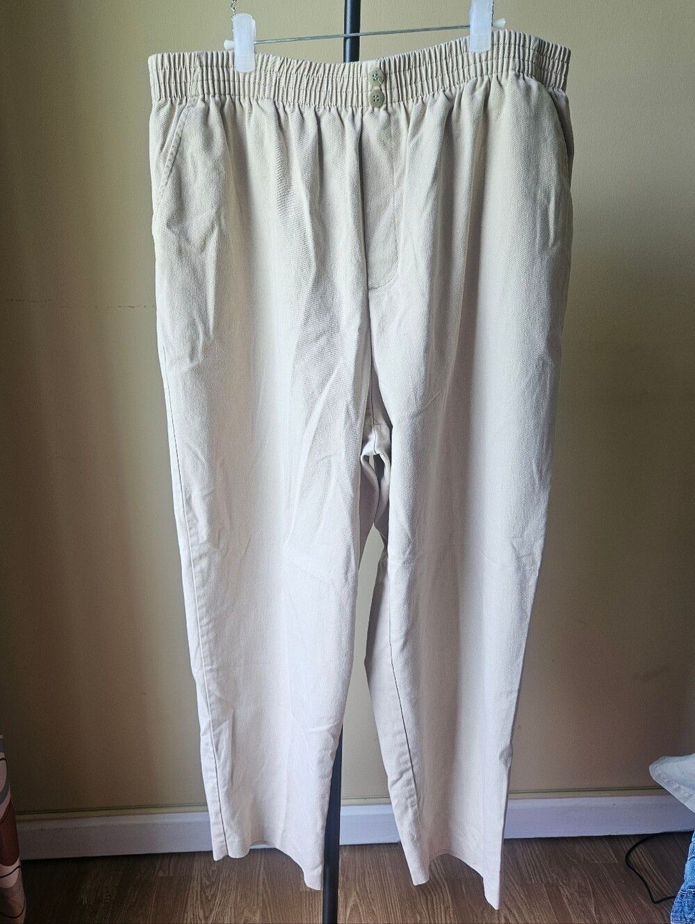 Vintage Classic Elements Khaki Elastic-Waist Pants Size 18